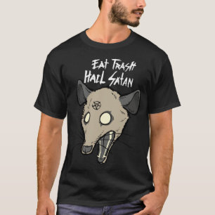 Eat Sopor Hail Satan Funny Occult Possum Satanic P T Shirt