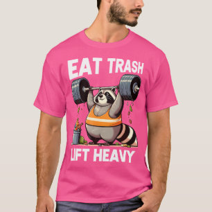Eat Sopor Panda Hiss Heavy Tjock Raccoon Weightlif T Shirt