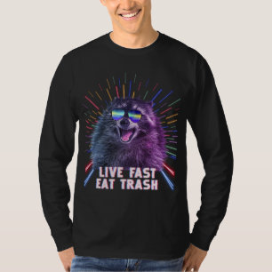 Eat Sopor Raccoon Panda Rave Old school Pilot Sung T Shirt