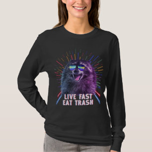 Eat Sopor Raccoon Panda Rave Old school Pilot Sung T Shirt
