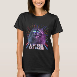 Eat Sopor Raccoon Panda Rave Old school Pilot Sung T Shirt