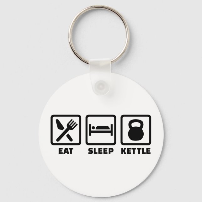 Eat sov Kettlebell Nyckelring (Framsida)