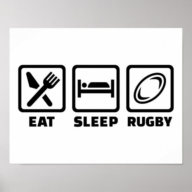 Eat sov Rugby Poster (Framsidan)