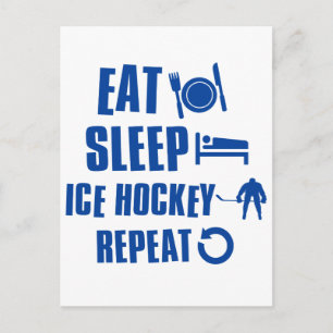 Eat sover Ice hockey Vykort