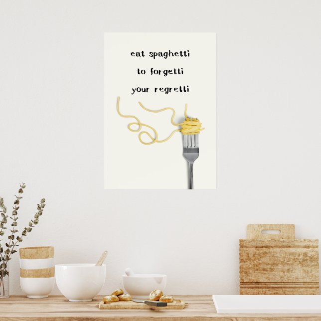 Eat spaghetti poster (Kök)