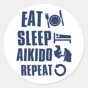 Eat Ssov Aikido Runt Klistermärke