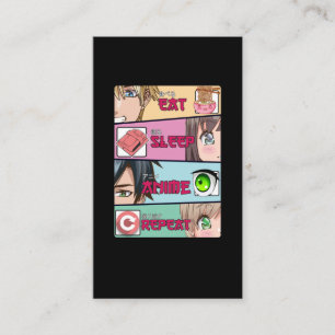 Eat Ssov Anime Älskare Otaku Girl Japansk Ramen Visitkort