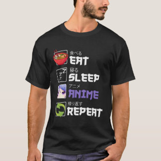 Eat Ssov Anime Repeat Funny Otaku Anime Kawaii Lo T Shirt