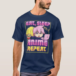 Eat Ssov Anime Repeat Kawaii Japanska Manga Otaku T Shirt