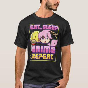 Eat Ssov Anime Repeat Kawaii Japanska Manga Otaku T Shirt