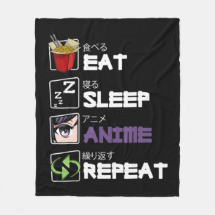 Eat Ssov Anime Repeat Kawaii Otaku Manga Japan Fa Fleecefilt