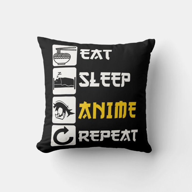 Eat Ssov Anime Repeat Manga Japan Say Cosplay Kudde (Framsida)