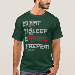 Eat Ssov Anime Upprepa Japan Otaku Anime Slogan  T Shirt