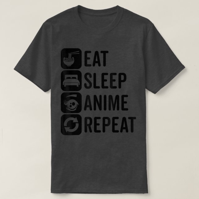 Eat Ssov Anime Upprepa Otaku Anime Kawaii Aestheti T Shirt (Design framsida)