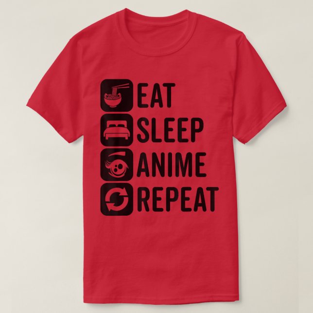 Eat Ssov Anime Upprepa Otaku Anime Kawaii Aestheti T Shirt (Design framsida)