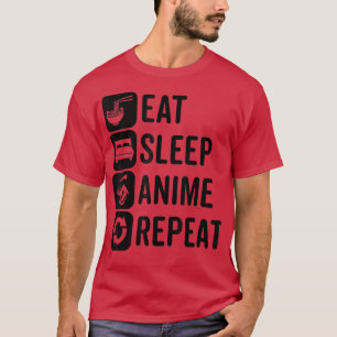 Eat Ssov Anime Upprepa Otaku Anime Kawaii Aestheti T Shirt