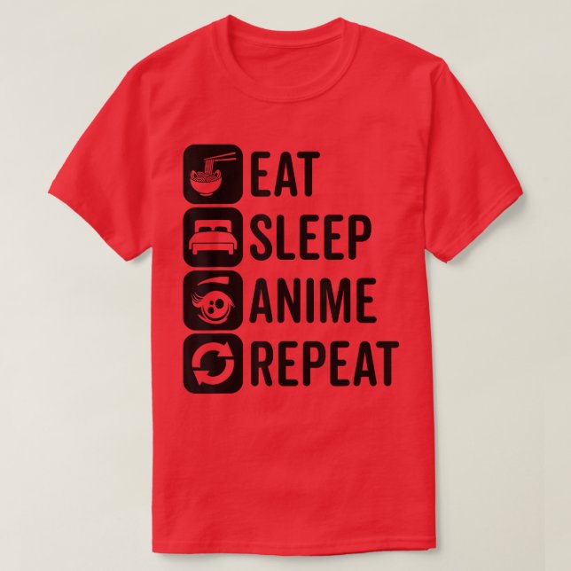 Eat Ssov Anime Upprepa Otaku Anime Kawaii Aestheti T Shirt (Design framsida)