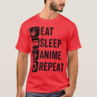 Eat Ssov Anime Upprepa Otaku Anime Kawaii Aestheti T Shirt