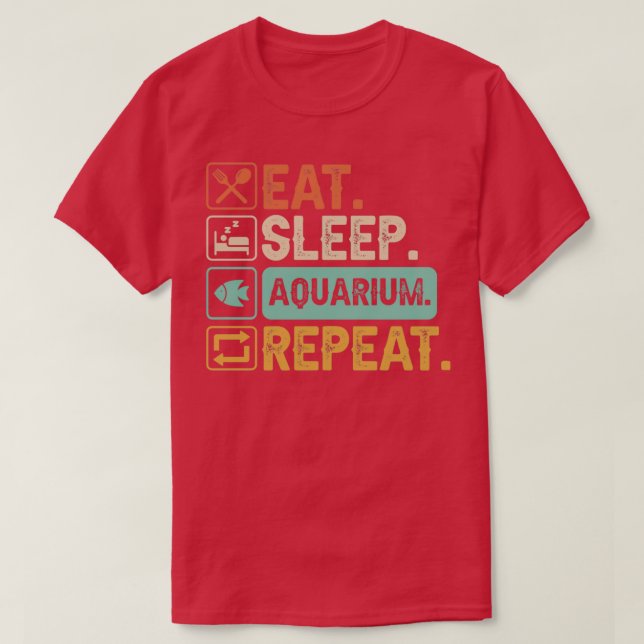 Eat Ssov Aquarium Repeat Funny Birds Älskare T Shirt (Design framsida)