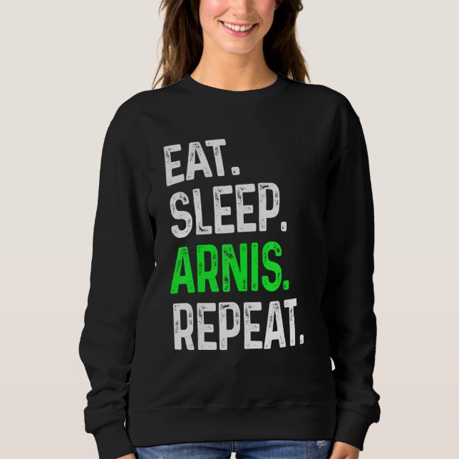 Eat Ssov Arnis Upprepa kampen mot martialkonst T Shirt (Framsida)