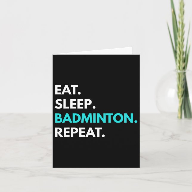 Eat Ssov Badminton Repeat - Badminton Tees Kort (Framsida)