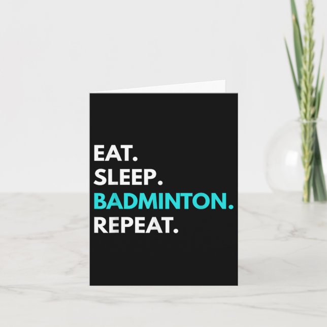 Eat Ssov Badminton Repeat - Badminton Tees Kort (Framsida)