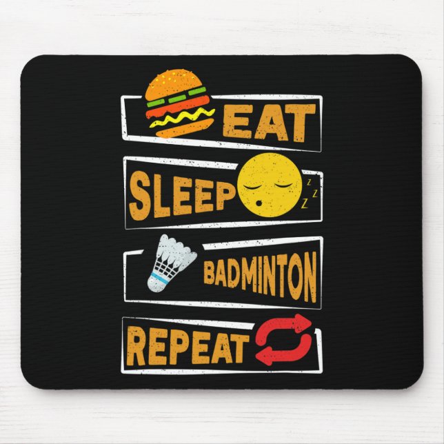 Eat Ssov Badminton Repeat Funny Badminton Players Musmatta (Framsidan)