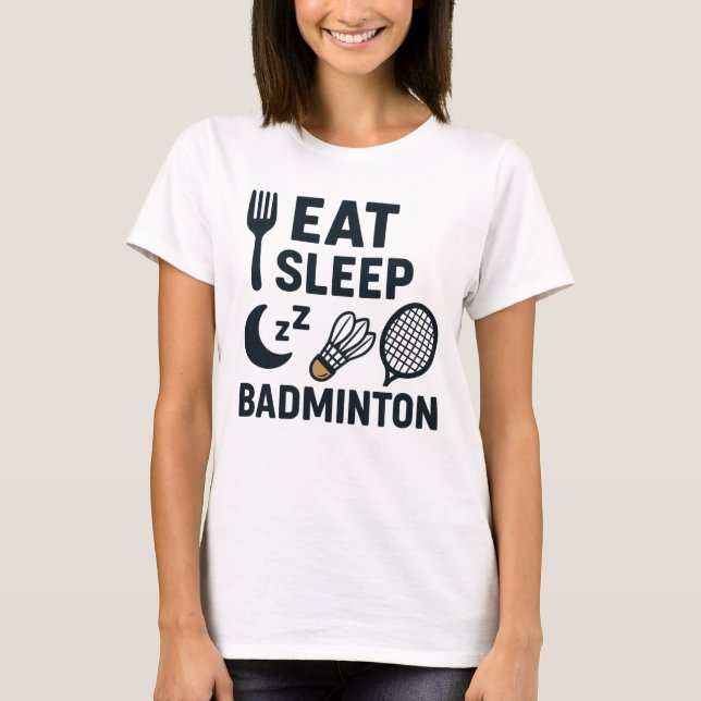 Eat Ssov Badminton T Shirt (Framsida)