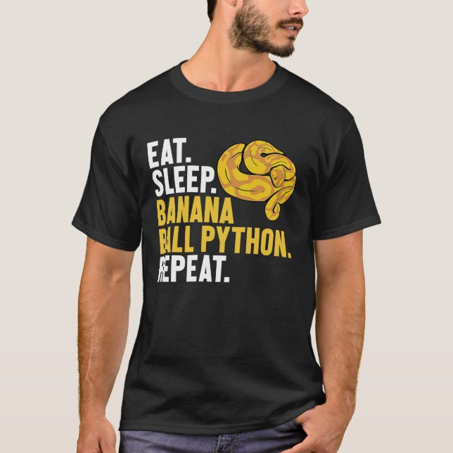 Eat Ssov Banana Boll Python Repeat Banana Boll Py T Shirt (Framsida)