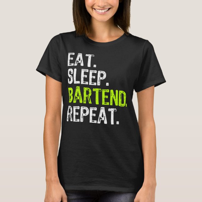 Eat Ssov Bartener Bartender Bartending Funny T Shirt (Framsida)