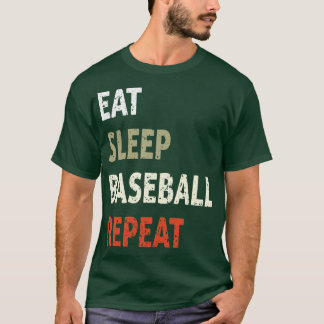 Eat Ssov Baseball Repeat Funny Tee for Sport Kärle