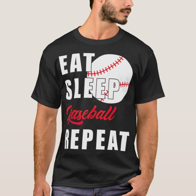 Eat Ssov Baseball Repeat usa sandlot T Shirt (Framsida)