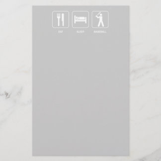 Eat Ssov Baseball Stationery Brevpapper
