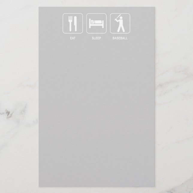 Eat Ssov Baseball Stationery Brevpapper (Framsida)