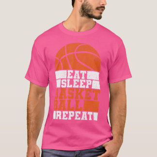 Eat Ssov Basketball Repeat Boy Kids Funny Basketb T Shirt