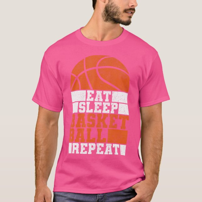 Eat Ssov Basketball Repeat Boy Kids Funny Basketb T Shirt (Framsida)