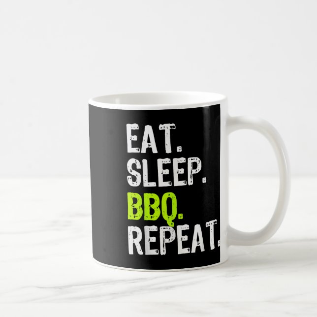 Eat Ssov Bbq Upprepa Barbeque Barbecue Funny Kaffemugg (Höger)