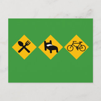 Eat Ssov Bicycle Road Signs Vykort