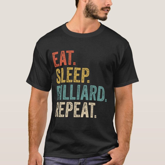 Eat Ssov Billiards Funny Bassäng Billiard-citat T Shirt (Framsida)