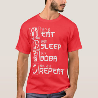 Eat Ssov Boba Repeat Anime Bubble Tea Manga Otaku T Shirt