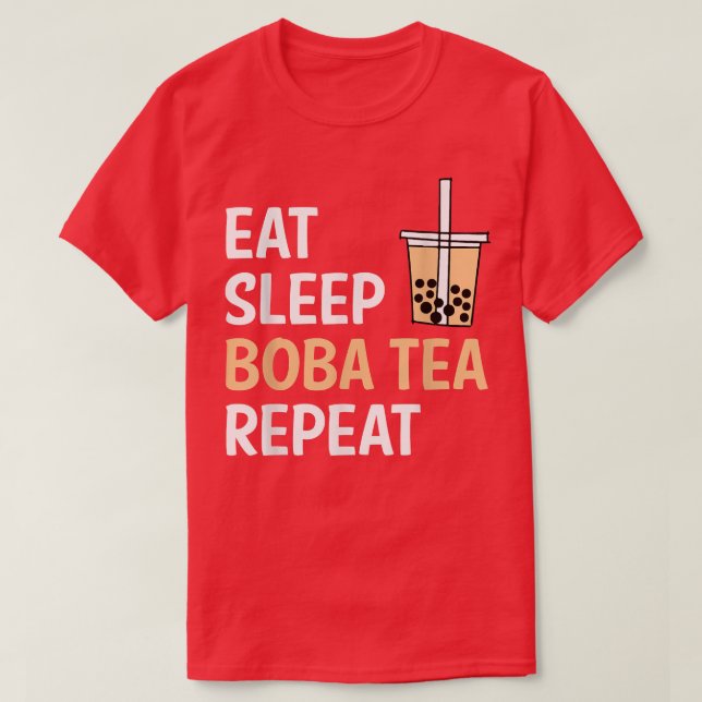 Eat Ssov Boba Tea Repeat Bubble Tea T Shirt (Design framsida)