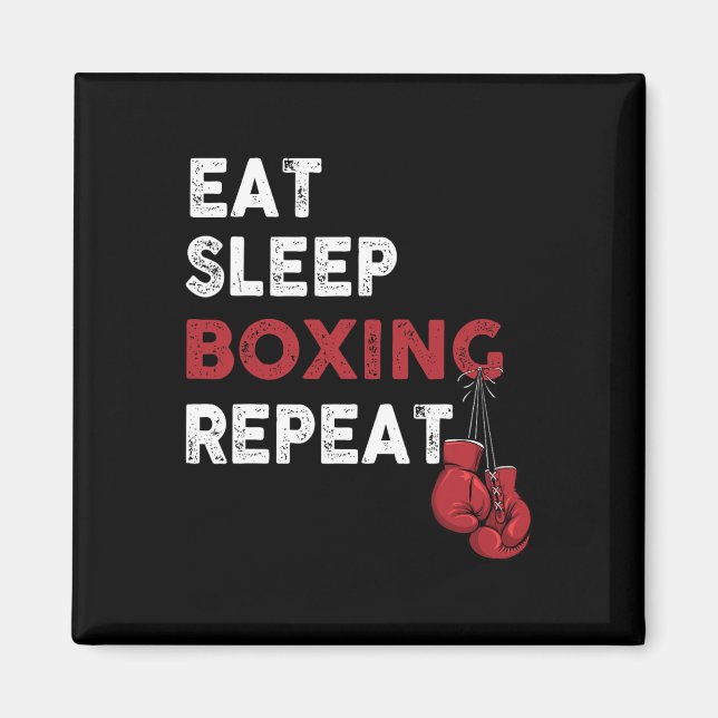 Eat Ssov Box - Boxing Älskare Gym Boxer Kickboxing Magnet (Framsidan)