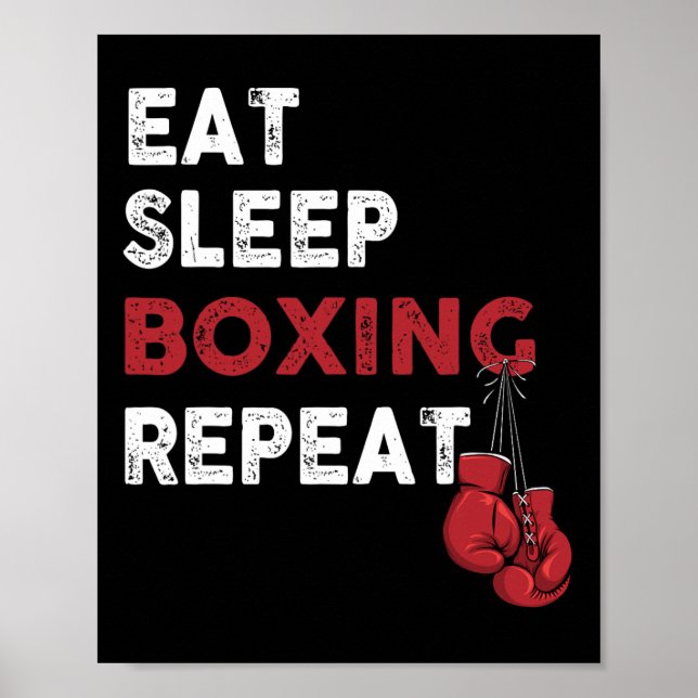 Eat Ssov Box - Boxing Älskare Gym Boxer Kickboxing Poster (Framsidan)