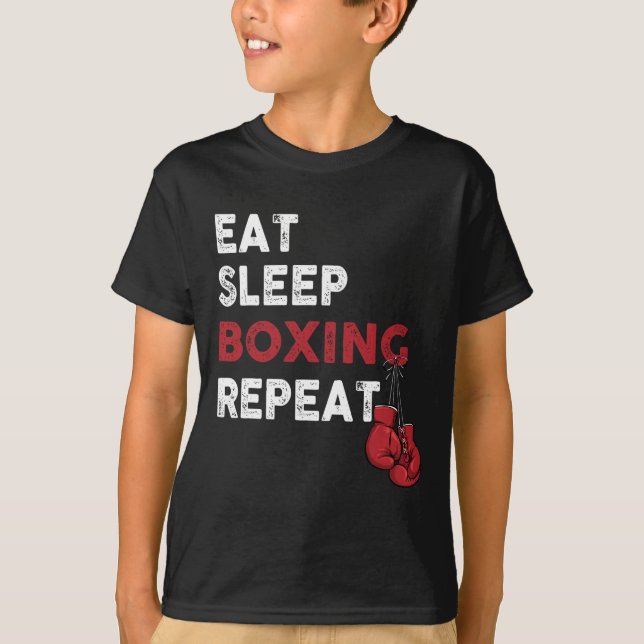 Eat Ssov Box - Boxing Älskare Gym Boxer Kickboxing T Shirt (Framsida)