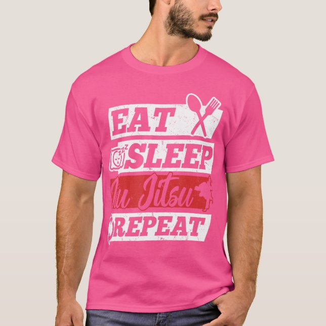 Eat Ssov Brazilian Jiu Jitsu Repeat - Jiu Jitsu F T Shirt (Framsida)