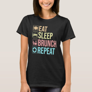 Eat Ssov Brunch Squad Repeat Breakfast Lunch Frie T Shirt