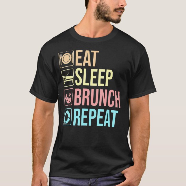 Eat Ssov Brunch Squad Repeat Breakfast Lunch Frie T Shirt (Framsida)