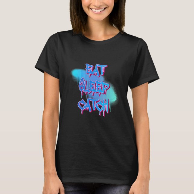 Eat Ssov Catch Football Sarcasm Pun T Shirt (Framsida)