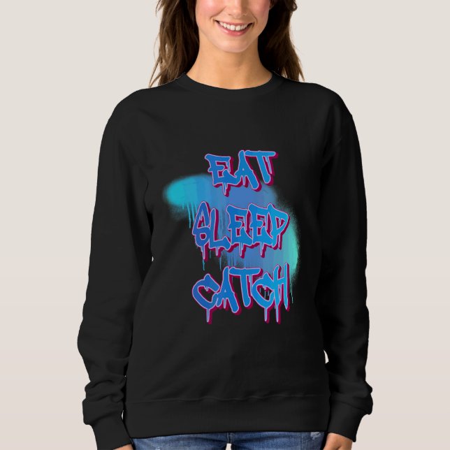 Eat Ssov Catch Football Sarcasm Pun T Shirt (Framsida)