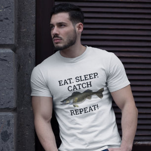 Eat Ssov Catch Walleye Funny Fishing Angler T Shirt